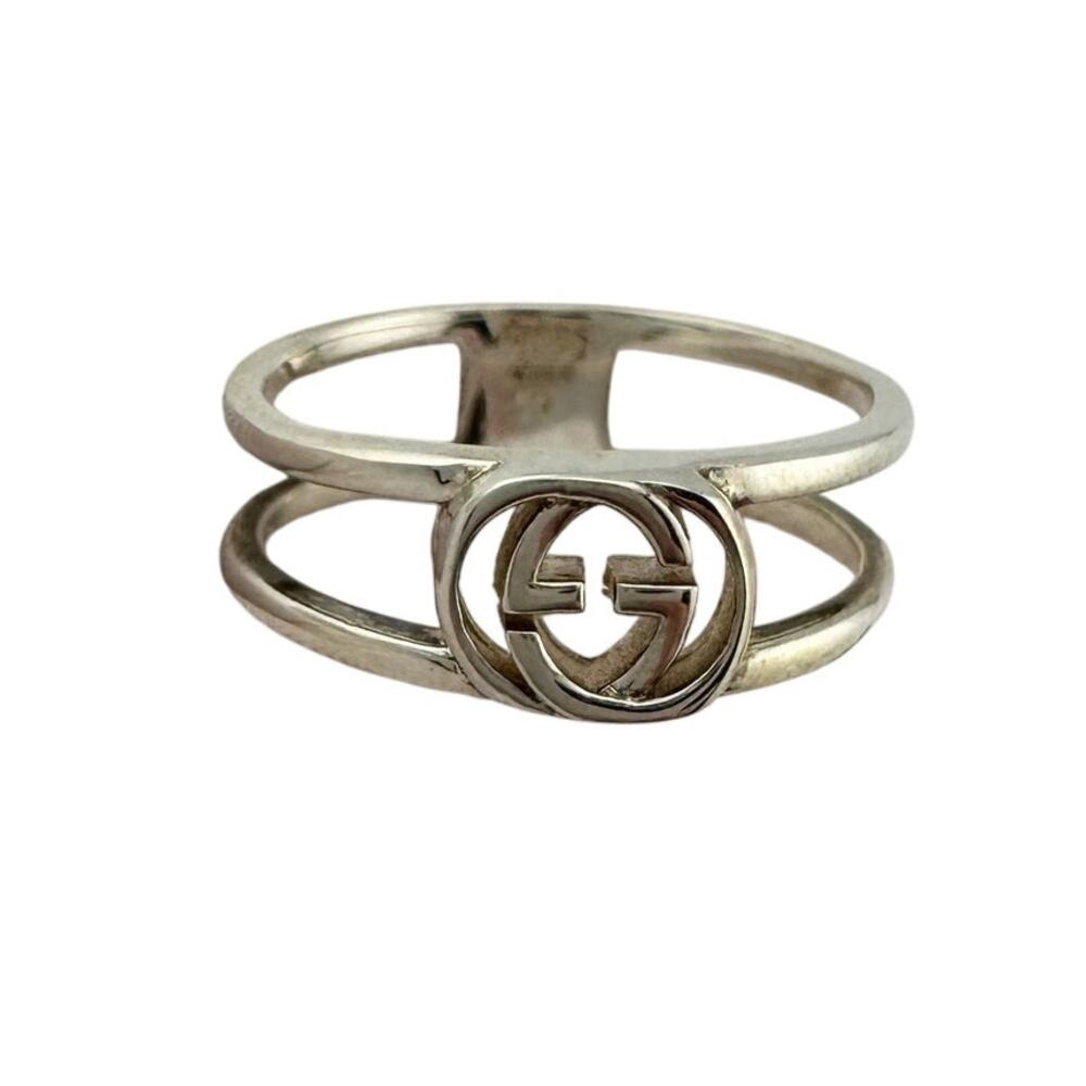 Gucci Interlocking G Open Band Ring Size 5.75 (11) - Picture 8 of 13